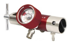 Allied Healthcare Rhino™ Oxygen Regulator Continuous with Gauge and 2 Check Valves 0 - 25 LPM Barb Outlet CGA-870