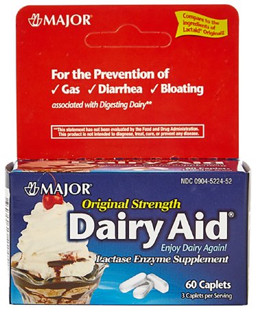 Major Pharmaceuticals Dietary Supplement Major® Lactase Enzyme 3000 IU Strength Capsule 60 per Bottle