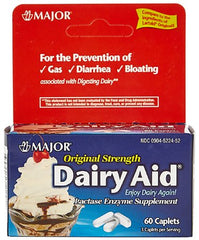 Major Pharmaceuticals Dietary Supplement Major® Lactase Enzyme 3000 IU Strength Capsule 60 per Bottle