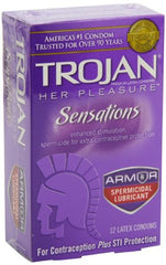 Church and Dwight Condom Trojan® Her Pleasure™ Lubricated One Size Fits Most 12 per Box