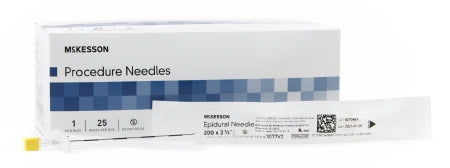 Epidural Needle McKesson Tuohy Style 20 Gauge 3-1/2 Inch - M-992545-1363 - Case of 100