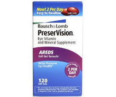 Bausch & Lomb Multivitamin Supplement PreserVision® Vitamin A / Vitamin E / Ascorbic Acid 14320 IU - 200 IU - 226 mg Strength Softgel 60 per Box