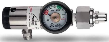 Allied Healthcare B & F Medical Oxygen Regulator Click Style with Gauge 0 - 8 LPM DISS Outlet CGA-540