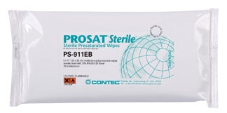 Fisher Scientific PROSAT® Sterile™ Surface Disinfectant Cleaner Premoistened Cleanroom Wipe 30 Count Soft Pack Disposable Alcohol Scent Sterile - M-740603-3402 - Case of 1440