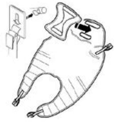 Joerns Healthcare Padded Comfort Sling Hoyer® 4 Point With Head Support Medium 200 lbs. Weight Capacity