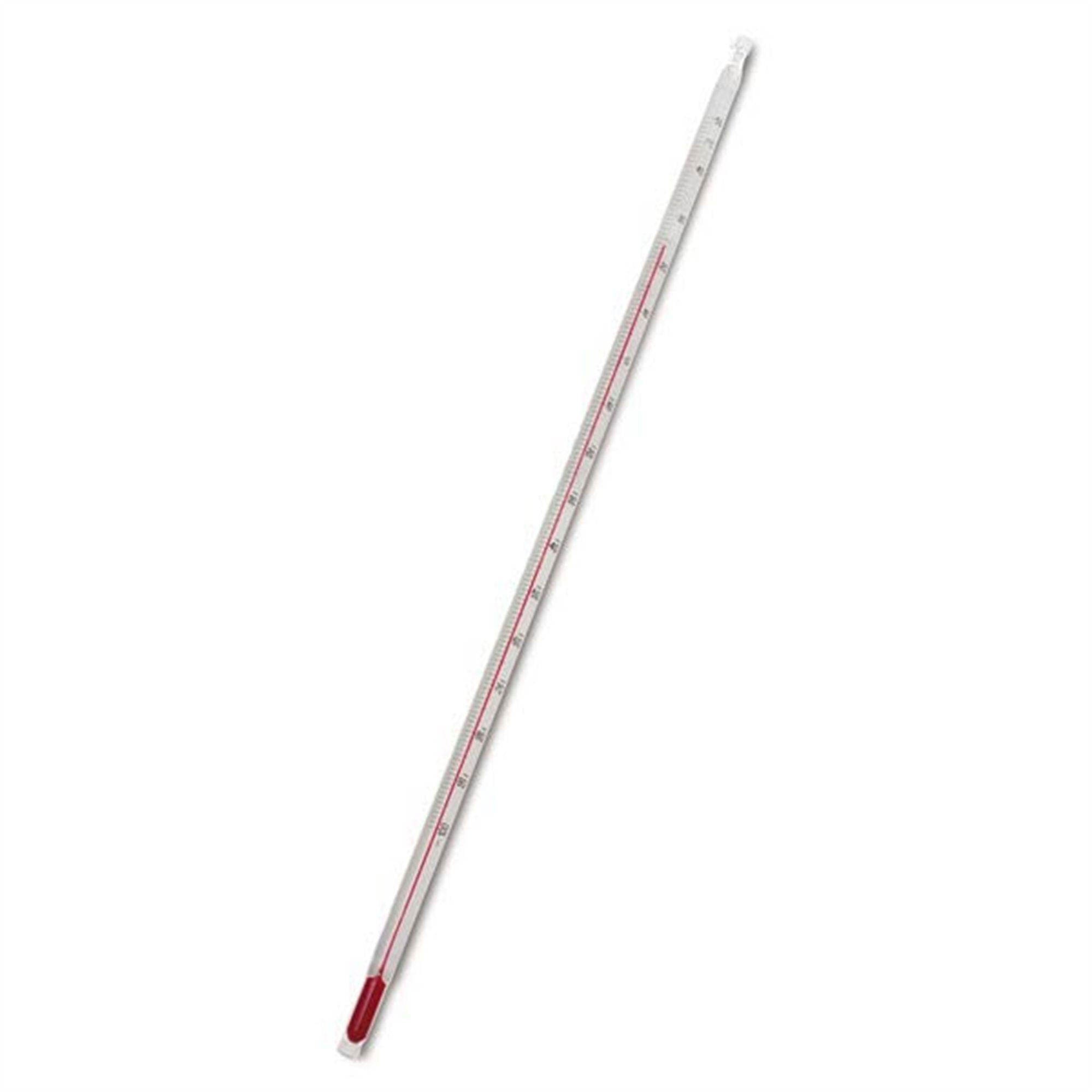 Thermometer, solid stem, similar to ASTM 44F, white backed, 66.5 +