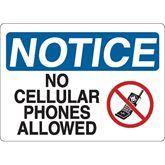 "Notice: No Cellular Phones Allowed" with Picture Sign "Notice: No Cellular Phones Allowed" with Picture ,1 Each - Axiom Medical Supplies