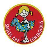 "Smiles" Award Stickers Smiles ,200 / roll - Axiom Medical Supplies