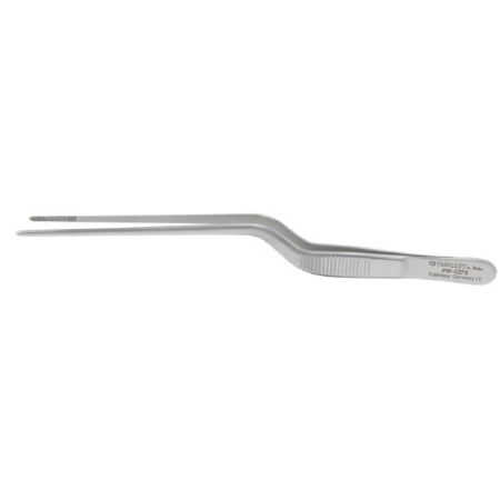 Miltex Dressing Forceps Padgett® Jansen 6-1/2 Inch Length Surgical Grade Stainless Steel NonSterile NonLocking Bayonet Handle Straight Serrated Tips - M-706639-3345 - Each