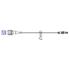 ICU Medical Extension Set 7.5 Inch Tubing 2 Ports DEHP-Free - M-584601-4582 - Case of 50