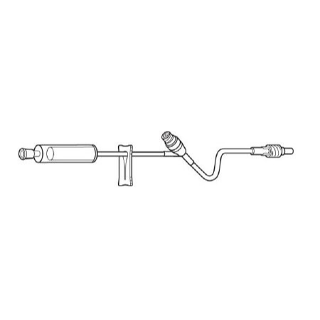 Baxter Extension Set 16 Inch Tubing 1 Port 5.1 mL Priming Volume DEHP - M-450354-4981 - Case of 48