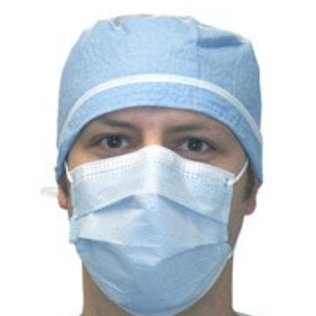 Precept Medical Products Procedure Mask FluidGard® Anti-fog Foam Pleated Earloops One Size Fits Most Blue NonSterile ASTM Level 3 - M-706261-721 - Case of 500