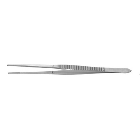 Miltex Dissecting Forceps Padgett® Waugh 7 Inch Length Surgical Grade Stainless Steel NonSterile NonLocking Thumb Handle Straight Serrated Tips with 1 X 2 Fine Teeth - M-680527-3078 - Each