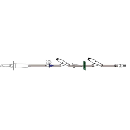 ICU Medical Primary Administration Set Bravo® 15 Drops / mL Drip Rate 92 Inch Tubing 2 Ports - M-553598-3940 - Case of 50
