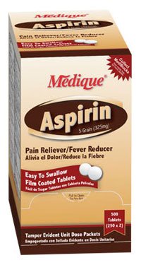 Medique Products Pain Relief 325 mg Strength Aspirin Tablet 24 per Bottle