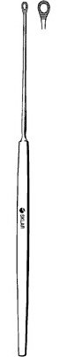 Ear Curette Sklar® Shapleigh 6-1/4 Inch Length Flat Handle Size 2 Tip Straight Serrated Fenestrated Tip Each MK-1002350
