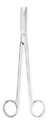 Dissecting Scissors Centurion® Mayo 9 Inch Length Floor / Office Grade Stainless Steel Sterile Finger Ring Handle Curved Blunt Tip / Blunt Tip CASE OF 20 MK-1003784