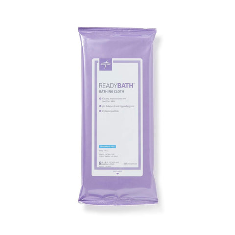 Rinse-Free Bath Wipe ReadyBath® Soft Pack Unscented 8 Count  8"X8" (30PK/CS) MK-1005799