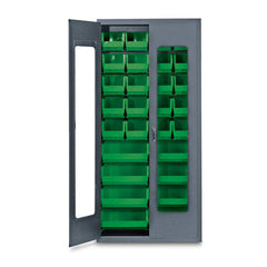 MARKET LAB 78"H Gray QuickView Storage Cabinet w/28 Bins each ML100948