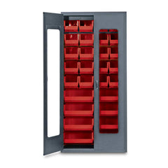 MARKET LAB 78"H Gray QuickView Storage Cabinet w/28 Bins each ML100948