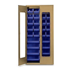 MARKET LAB 78"H Beige QuickView Storage Cabinet w/28 Bins each ML100949