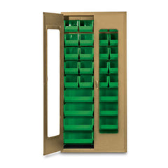 MARKET LAB 78"H Beige QuickView Storage Cabinet w/28 Bins each ML100949