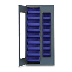 MARKET LAB 78"H Gray QuickView Storage Cabinet w/18 Bins each ML100950