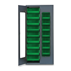 MARKET LAB 78"H Gray QuickView Storage Cabinet w/18 Bins each ML100950