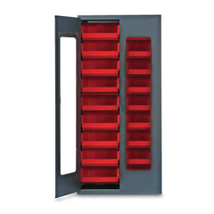 MARKET LAB 78"H Gray QuickView Storage Cabinet w/18 Bins each ML100950
