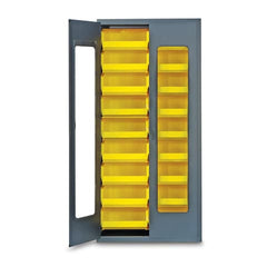 MARKET LAB 78"H Gray QuickView Storage Cabinet w/18 Bins each ML100950