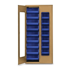 MARKET LAB 78"H Beige QuickView Storage Cabinet w/18 Bins each ML100951