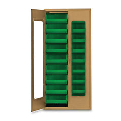 MARKET LAB 78"H Beige QuickView Storage Cabinet w/18 Bins each ML100951