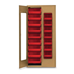MARKET LAB 78"H Beige QuickView Storage Cabinet w/18 Bins each ML100951