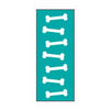 Blank Label Tape Key Surgical® Instructional Label Bone White / Emerald Vinyl 1/4 Inch Width MK-1009676