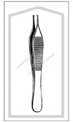 Tissue Forceps Merit Sterile™ Adson 4-3/4 Inch Length Floor / Office Grade Pakistani Stainless Steel Sterile NonLocking Thumb Handle Straight 1 X 2 Teeth BOX OF 50 MK-1015445