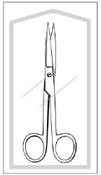 Operating Scissors Merit™ 5-1/2 Inch Length Floor / Office Grade Pakistani Stainless Steel Sterile Finger Ring Handle Straight Sharp Tip / Sharp Tip CASE OF 25 MK-1015487