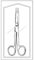 Operating Scissors Merit™ 5-1/2 Inch Length Floor / Office Grade Pakistani Stainless Steel Sterile Finger Ring Handle Straight Sharp Tip / Sharp Tip CASE OF 25 MK-1015487