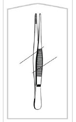 Dressing Forceps Merit Sterile™ 5-1/2 Inch Length Floor / Office Grade Pakistani Stainless Steel Sterile NonLocking Thumb Handle Straight Serrated Tips CASE OF 25 MK-1015490