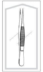 Splinter Forceps Merit Sterile™ 4-1/2 Inch Length Floor / Office Grade Pakistani Stainless Steel Sterile NonLocking Thumb Handle Straight Fine, Pointed Serrated Tips BOX OF 25 MK-1015628