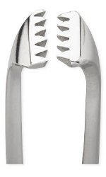 Tissue Forceps Centurion® Allis 8 Inch Length Floor / Office Grade Stainless Steel Sterile Locking Finger Ring Handle Straight 5 X 6 Teeth CASE OF 20 MK-1017616