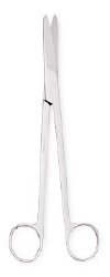 Dissecting Scissors Centurion® Mayo 9 Inch Length Floor / Office Grade Stainless Steel Sterile Finger Ring Handle Straight Blunt Tip / Blunt Tip CASE OF 20 MK-1017645