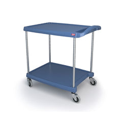 MARKET LAB Microban® Antimicrobial Utility Cart 20"W x 30"D x 35.5", 2-Shelf EACH ML102437-BL