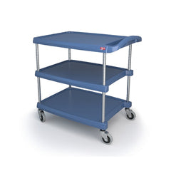 MARKET LAB Microban® Antimicrobial Utility Cart 20"W x 30"D x 35.5", 3-Shelf EACH ML102438-BL