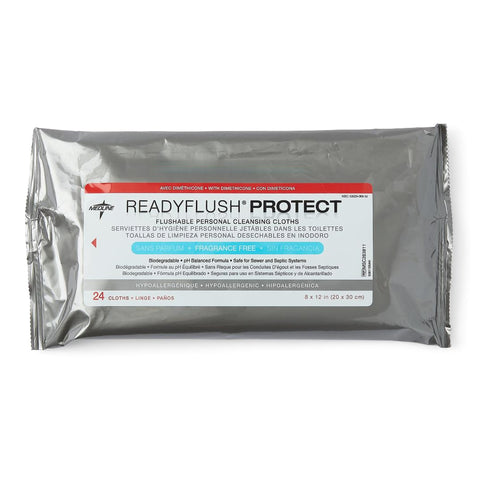 Flushable Incontinence Care Wipe ReadyFlush® Protect Soft Pack Unscented 24 Count (24/PK 24PK/CS) MK-1025981