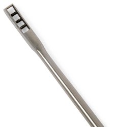 Endocervical Biopsy Curette Centurion® Kevorkian 12 Inch Length Flat Handle 4 mm Tip Straight Fenestrated Rectangular Tip Case of 20 MK-1026067