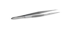 Splinter Forceps Medline® 4-1/2 Inch Length Floor / Office Grade Stainless Steel NonSterile NonLocking Thumb Handle Straight Fine, Pointed Serrated Tips BOX OF 12 MK-1027091