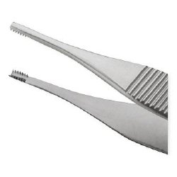 Tissue Forceps Centurion® Adson-Brown 4-3/4 Inch Length Floor / Office Grade Stainless Steel Sterile NonLocking Thumb Handle Straight 8 X 8 Side Grasping Teeth CASE OF 20 MK-1029317
