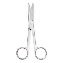 Dissecting Scissors Centurion® Mayo 5-1/2 Inch Length Floor / Office Grade Stainless Steel Sterile Finger Ring Handle Curved Blunt Tip / Blunt Tip CASE OF 20 MK-1033177