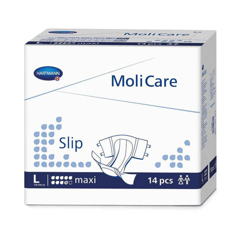Incontinence Brief MoliCare® Slip Maxi Adult Large Unisex Disposable Heavy Absorbency  MAXI, LG, 47--59" (14EA/BG 4BG/CS) MEDLINE MK-1045251