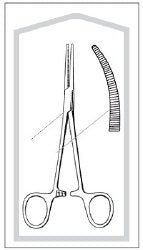 Hemostatic Forceps Merit Sterile™ Crile 5-1/2 Inch Length Floor / Office Grade Pakistani Stainless Steel Sterile Locking Finger Ring Handle Curved Serrated Tips CASE OF 50 MK-1049574